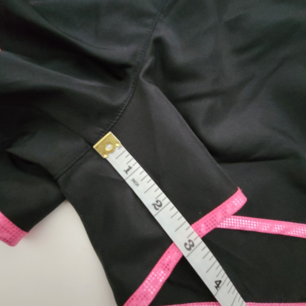 PINK Victoria's Secret Black & Hot Pink Polka Dot Women's Athletic Shorts - Picture 2 of 10
